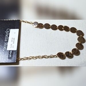 Ophelia Roe golden necklace NWT.